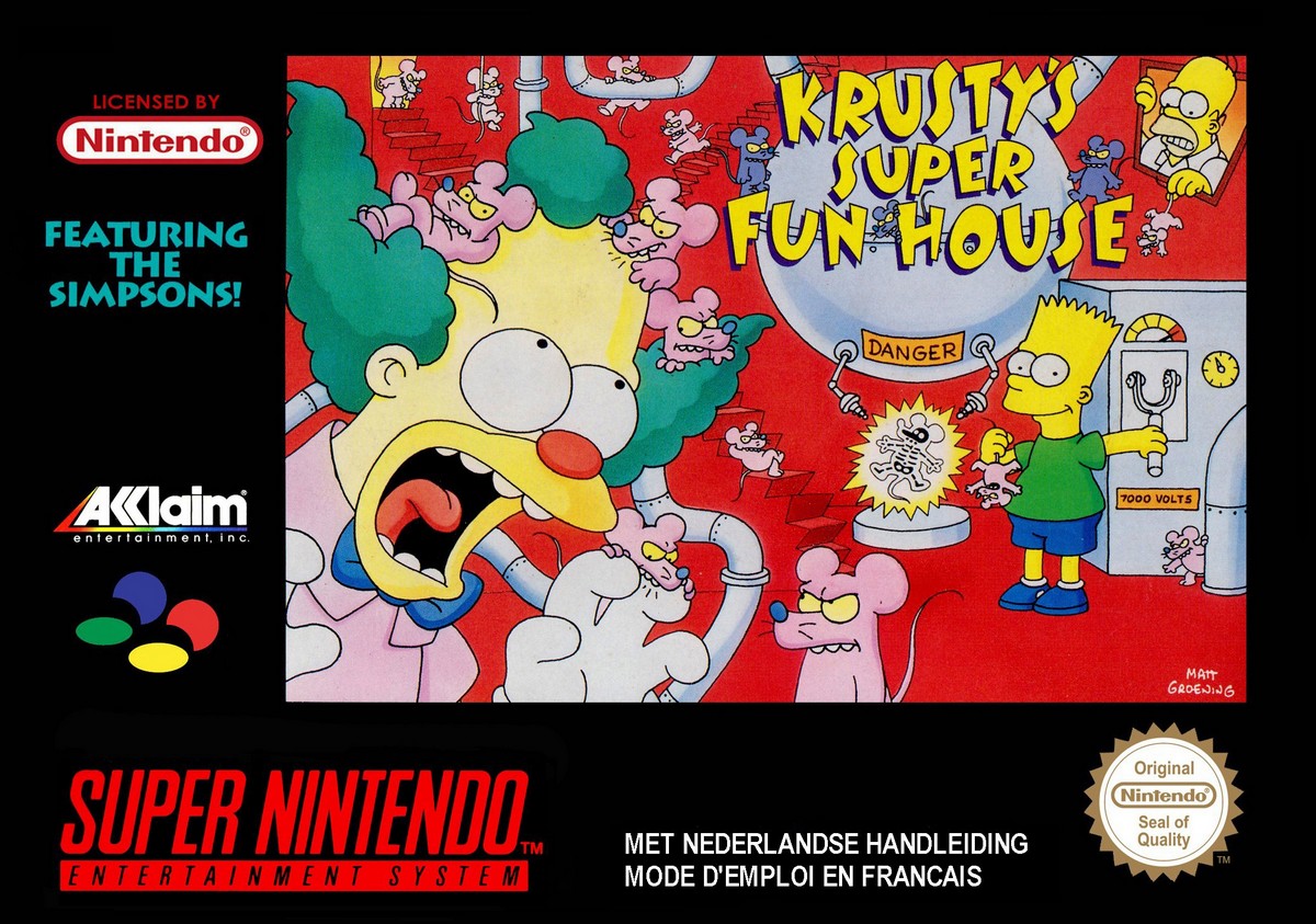 Krustys Super Fun House sur Super Nintendo Krusty’s Super Fun House sur Super Nintendo