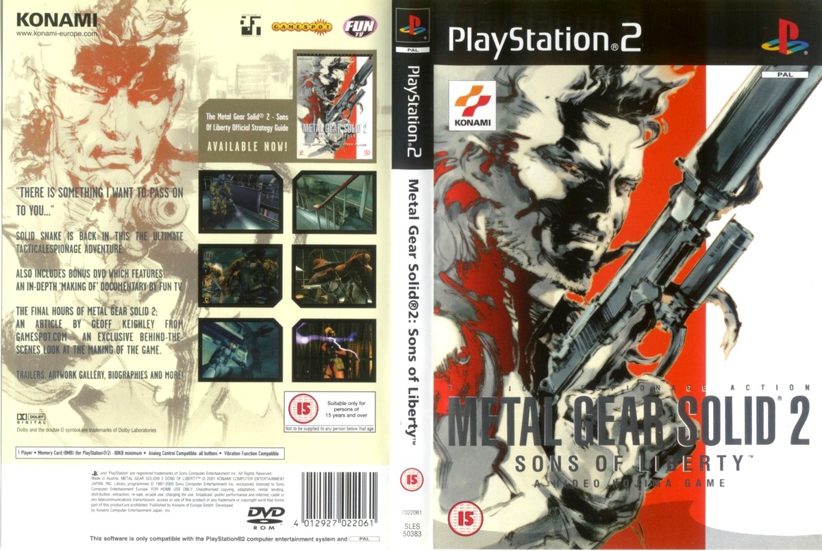Metal Gear Solid 2 Sons of Liberty Metal Gear Solid 2 : Sons of Liberty