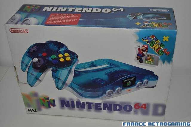 Nintendo 64 Clearblue + Super Mario 64 FR