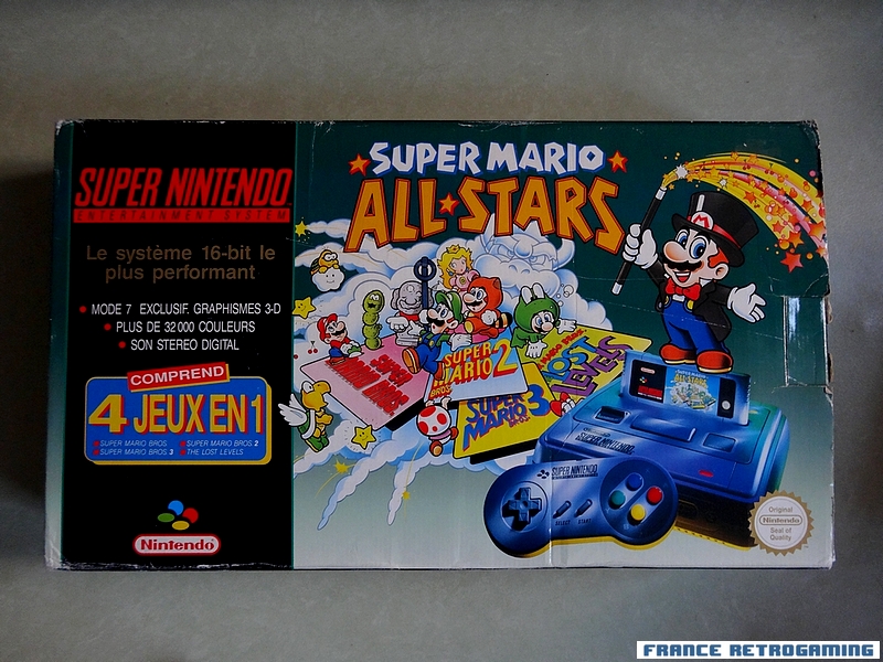 snes-super-mario-all-stars Console Super Nintendo pack Super Mario All Stars FR