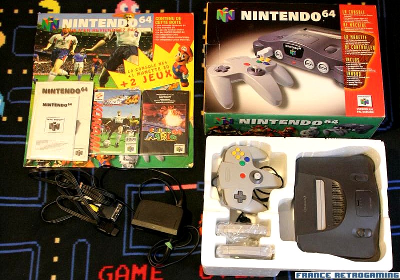 Nintendo 64 pack Mario64 et ISS64