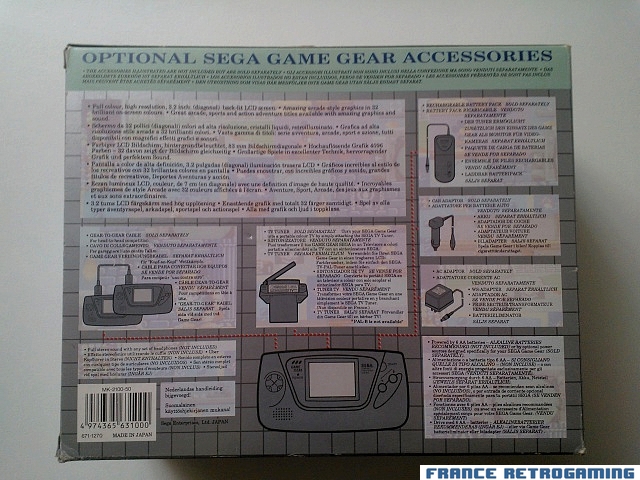 Console Sega Game Gear Columns FR