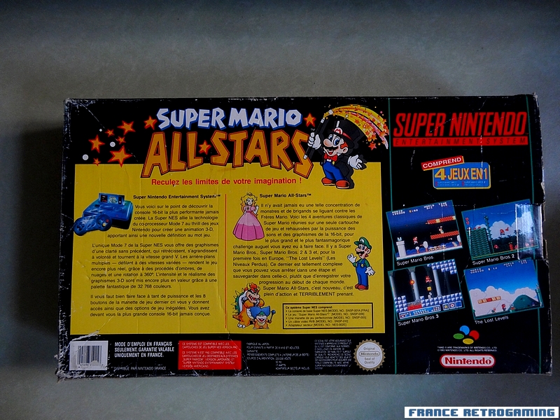 Console Super Nintendo pack Super Mario All Stars FR